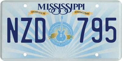 MS license plate NZD795