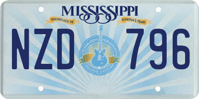 MS license plate NZD796