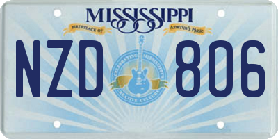 MS license plate NZD806