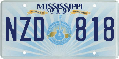 MS license plate NZD818