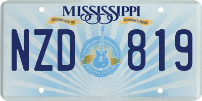 MS license plate NZD819
