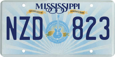 MS license plate NZD823