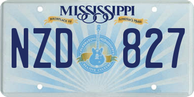 MS license plate NZD827