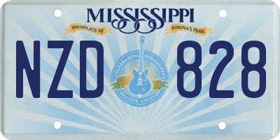 MS license plate NZD828