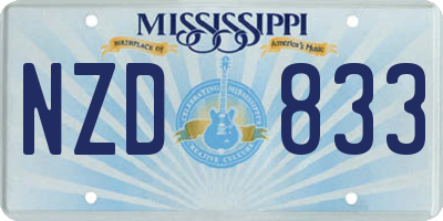 MS license plate NZD833
