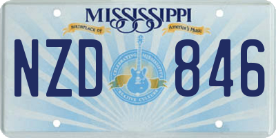 MS license plate NZD846