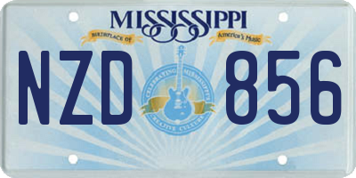 MS license plate NZD856
