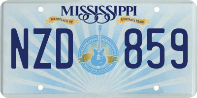 MS license plate NZD859