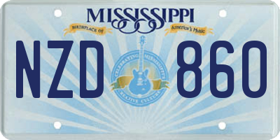 MS license plate NZD860