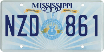 MS license plate NZD861