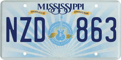 MS license plate NZD863