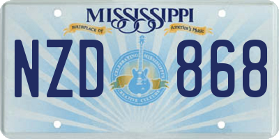 MS license plate NZD868