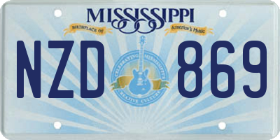 MS license plate NZD869