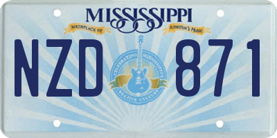 MS license plate NZD871