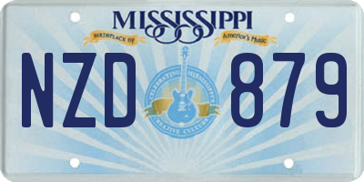 MS license plate NZD879