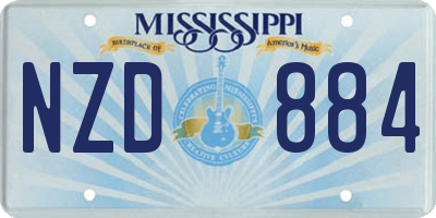 MS license plate NZD884