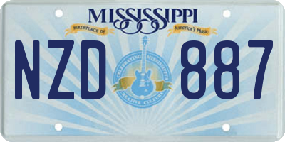 MS license plate NZD887