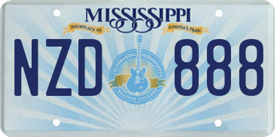 MS license plate NZD888