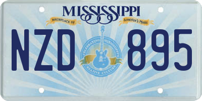 MS license plate NZD895