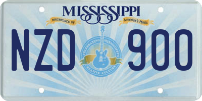 MS license plate NZD900