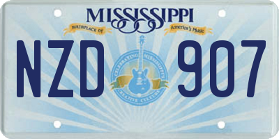 MS license plate NZD907