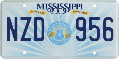 MS license plate NZD956