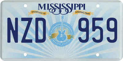 MS license plate NZD959