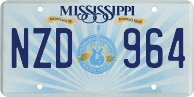 MS license plate NZD964