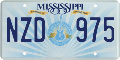 MS license plate NZD975