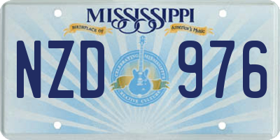 MS license plate NZD976