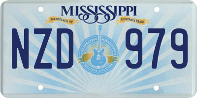 MS license plate NZD979