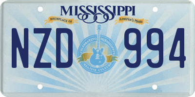 MS license plate NZD994