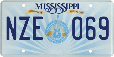 MS license plate NZE069
