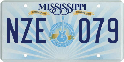 MS license plate NZE079