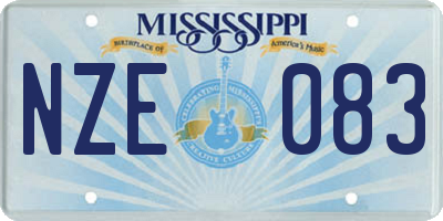MS license plate NZE083