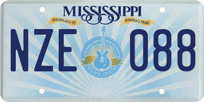 MS license plate NZE088