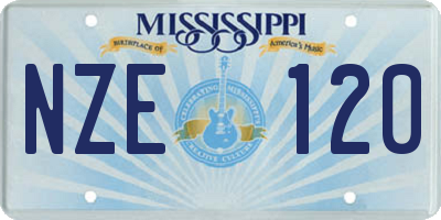 MS license plate NZE120
