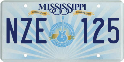 MS license plate NZE125