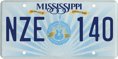 MS license plate NZE140