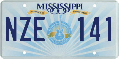 MS license plate NZE141