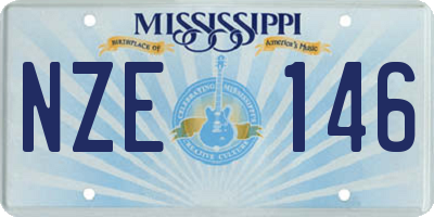 MS license plate NZE146