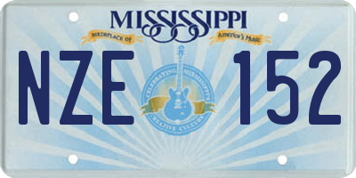 MS license plate NZE152