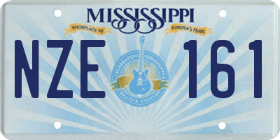 MS license plate NZE161