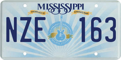 MS license plate NZE163