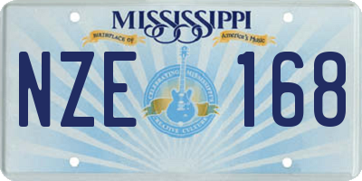 MS license plate NZE168