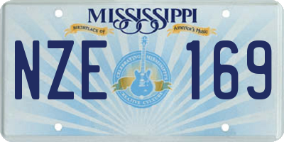 MS license plate NZE169
