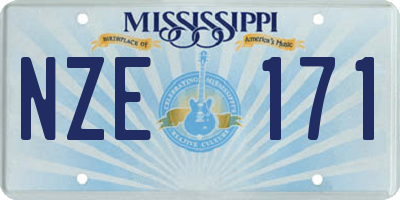MS license plate NZE171