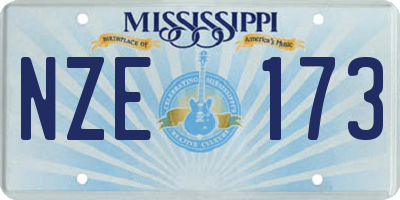 MS license plate NZE173