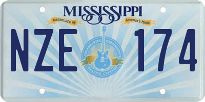 MS license plate NZE174
