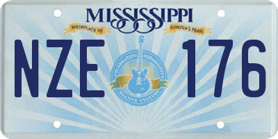 MS license plate NZE176